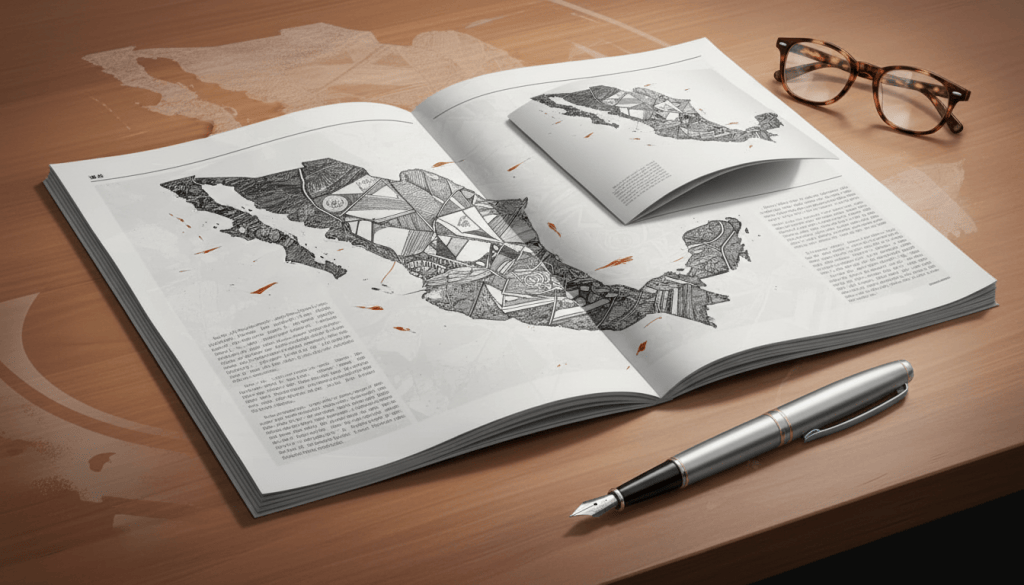 Ilustración editorial generada con IA sobre columnas
