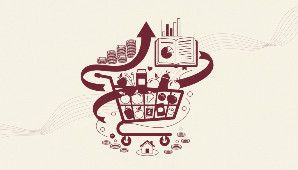 Ilustración de gastos de consumo
